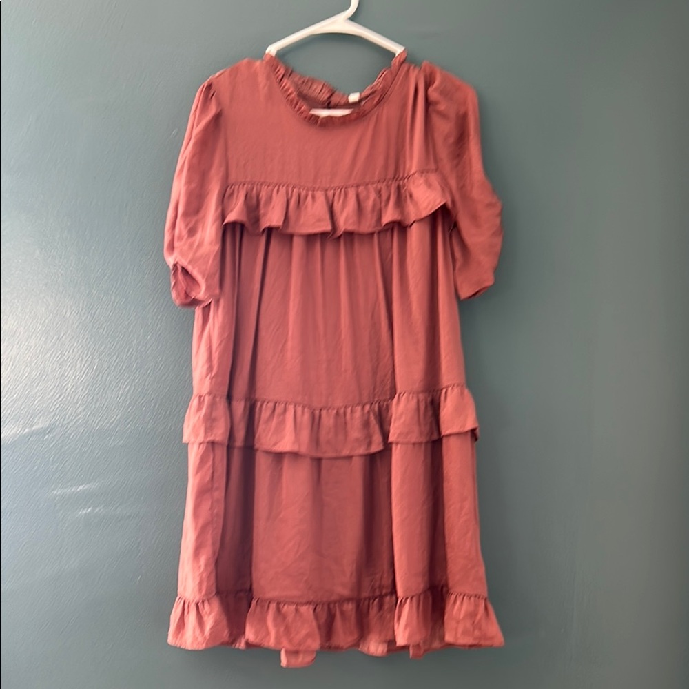 Glam Pink Ruffled Babydoll Dress